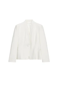 FITTED BLAZER WITH SHOULDER PADS