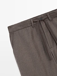Pantalon flanelle 100 % laine