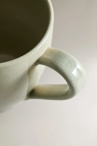 ENAMELED STONEWARE MUG