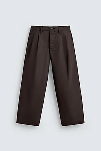PLEATED CHINO PANTS