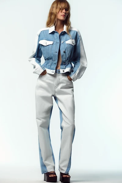 JEAN DROIT TAILLE MOYENNE COMBINÉ Z1975