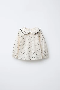 FLORAL PETER PAN COLLAR TOP