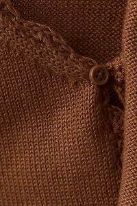 CROCHETED FLOWER KNIT KIMONO