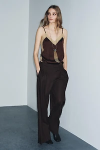 ZW COLLECTION WIDE LEG PLEATED PANTS