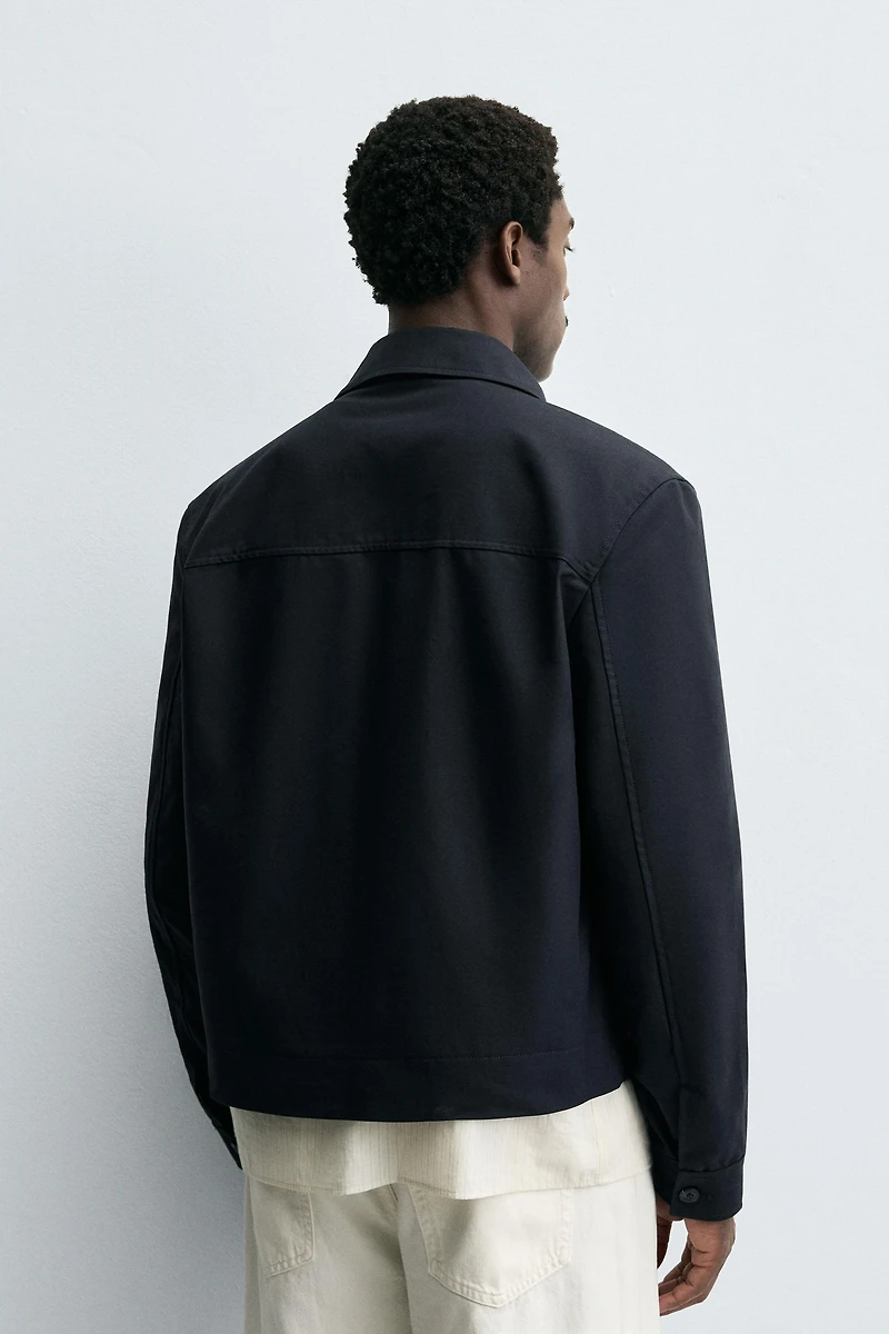 COTTON CROPPED FIT JACKET