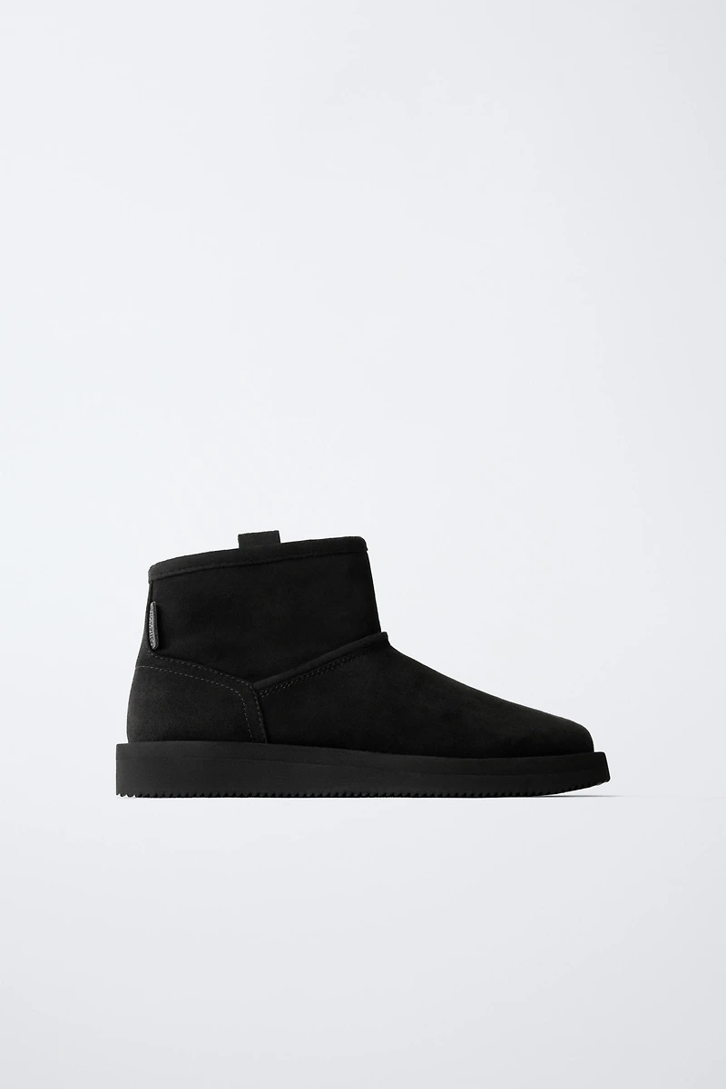 FAUX FUR ANKLE BOOTS