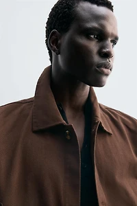 EMBROIDERED TEXTURED OVERSHIRT