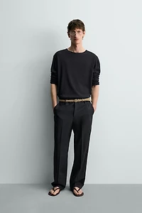 100% WOOL STRAIGHT FIT PANTS
