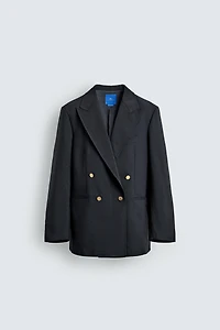 AARON LEVINE X ZARA 100% WOOL DOUBLE-BREASTED BLAZER
