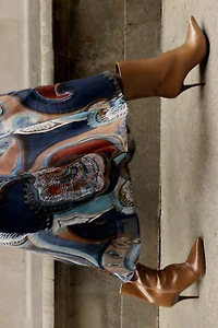 PATENT HEELED ANKLE BOOTS