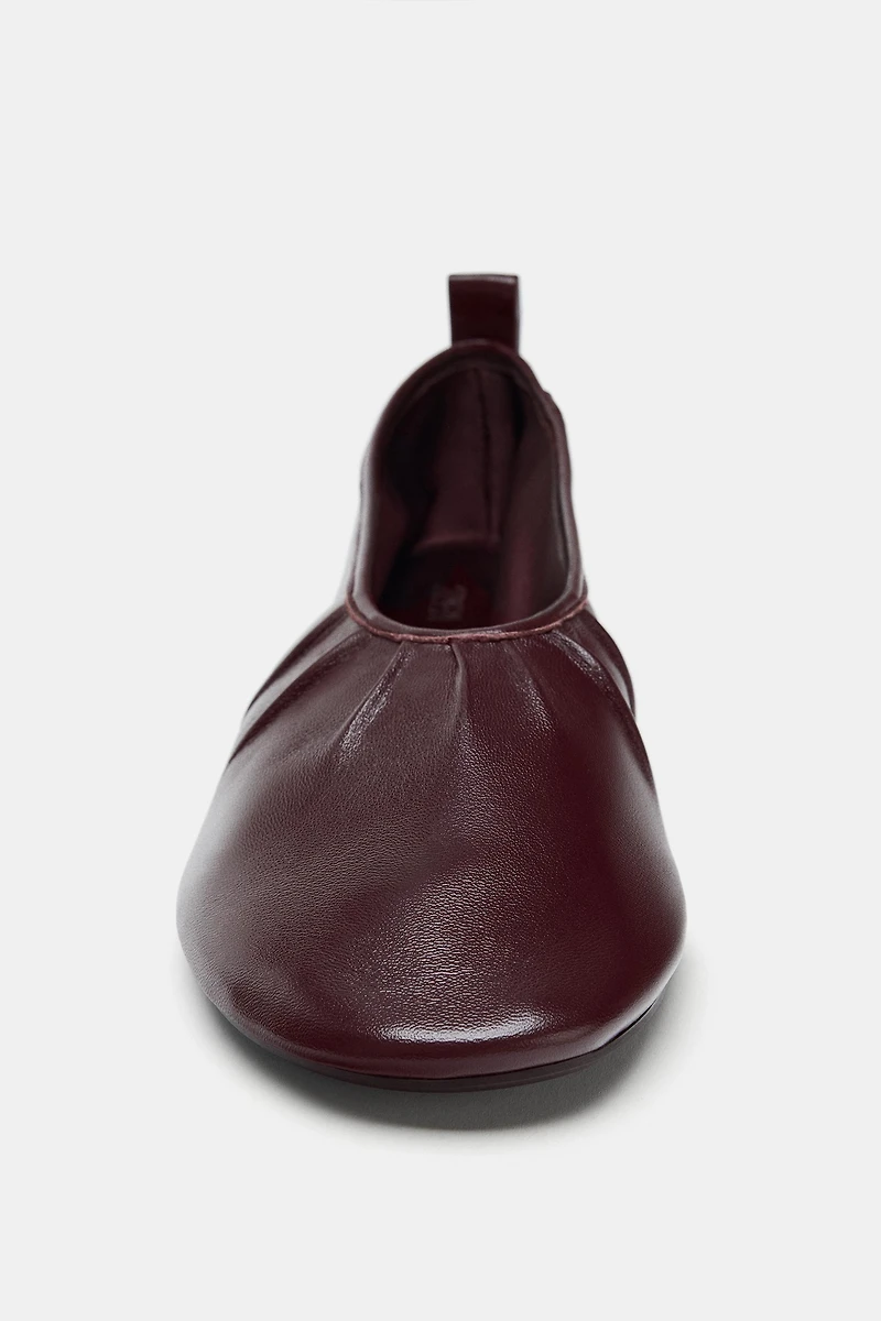 BALLERINES EN CUIR EFFET SOFT