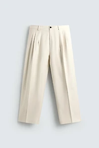VISCOSE PLEATED PANTS