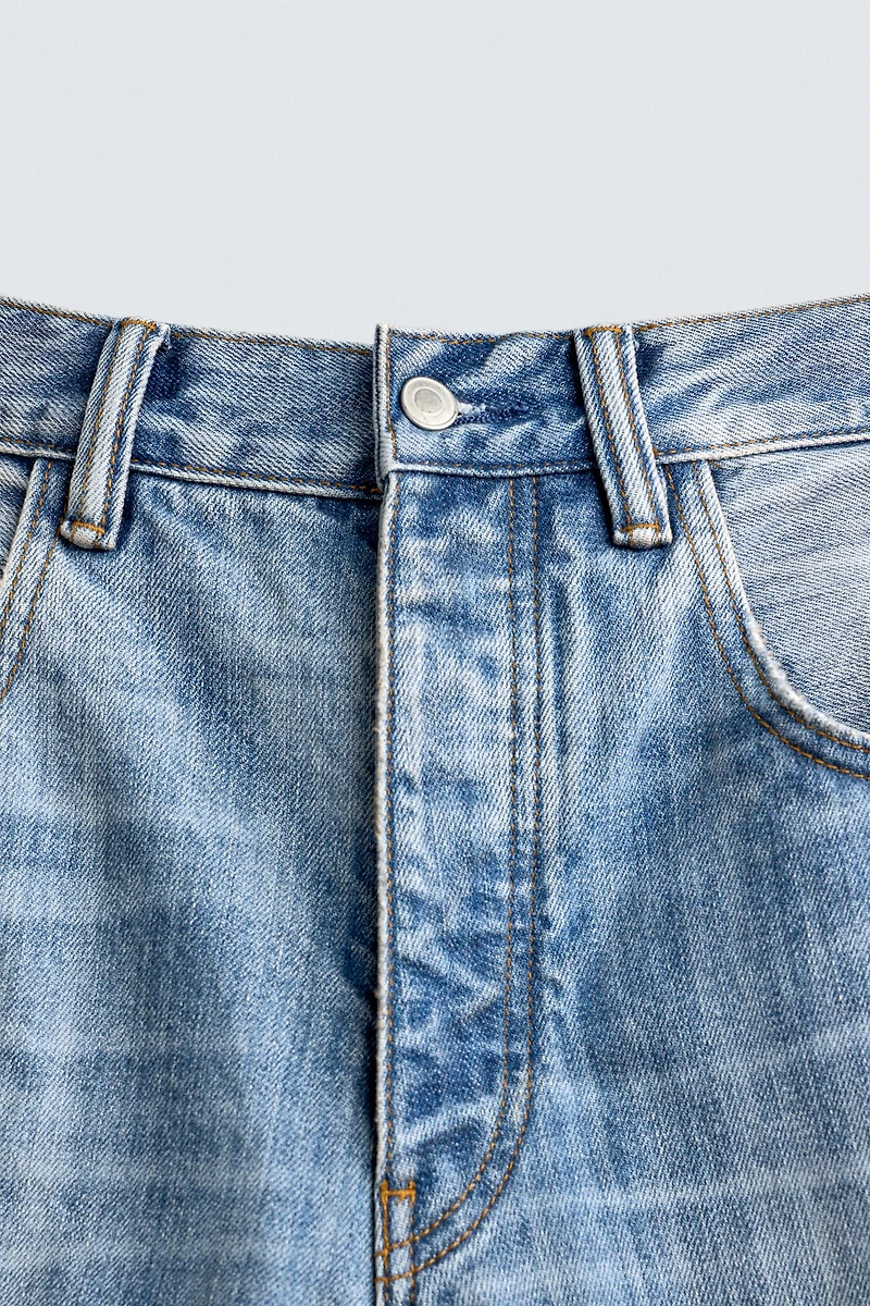 RIPPED BAGGY FIT DENIM SHORTS