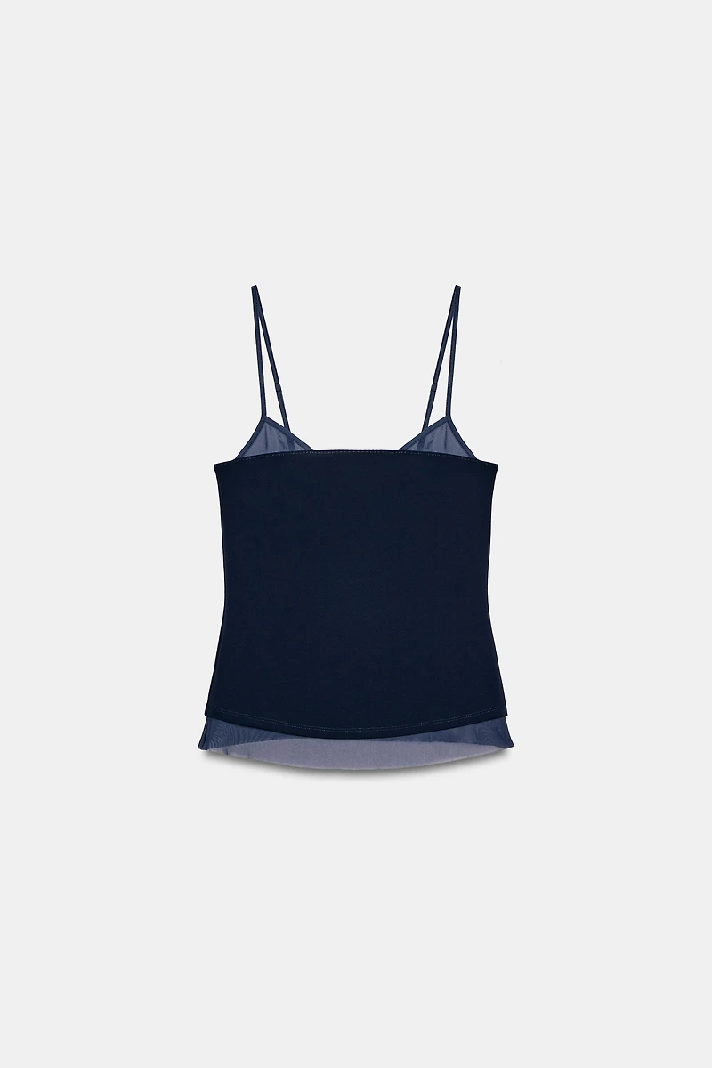 COMBINATION TULLE CAMISOLE