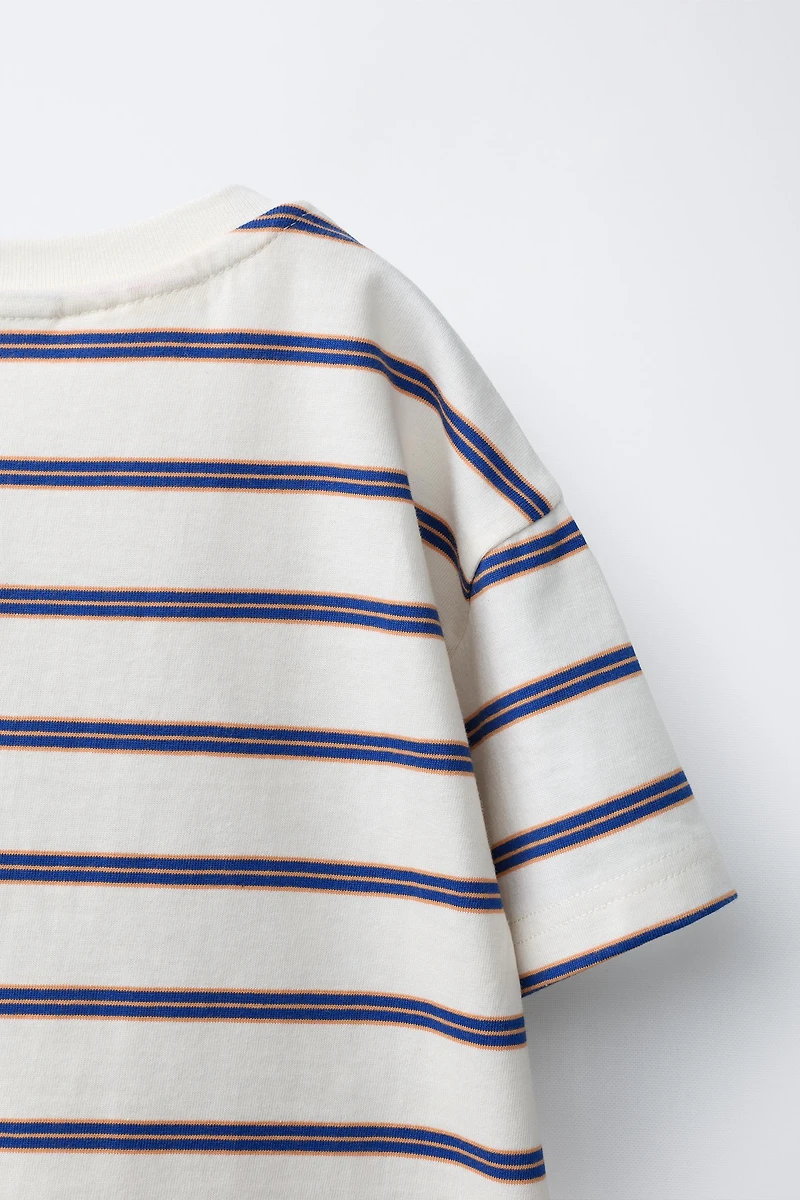 T-SHIRT RAYURES LOGO PUKAS SURF