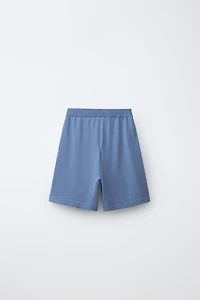 COTTON LINEN BLEND SHORTS