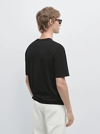 100% cotton short sleeve knit sweater