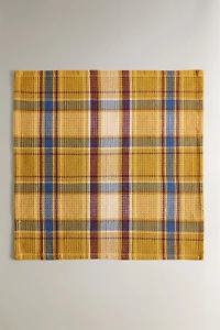 SET OF CHECK WAFFLE-KNIT KITCHEN TOWELS (SET OF 3)