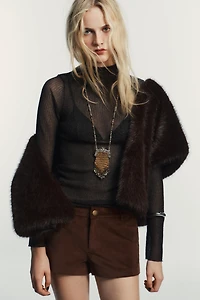 FAUX FUR VEST
