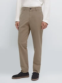 Slim fit cotton trousers