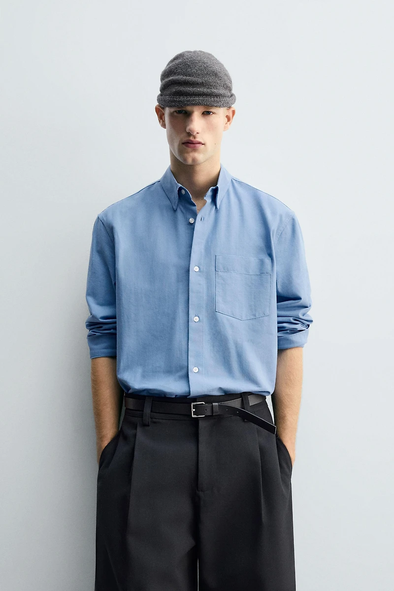 CHEMISE STRUCTURÉE OXFORD À POCHE