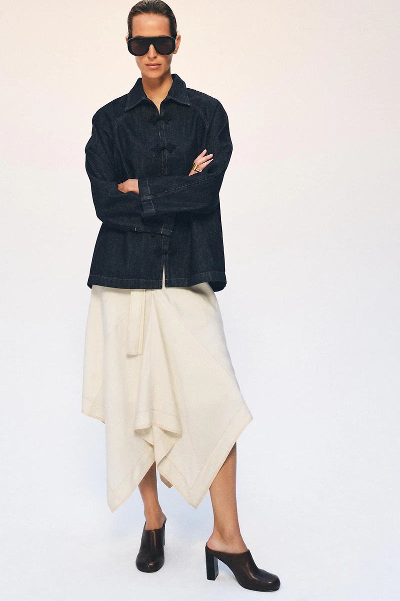 ZW COLLECTION TOGGLE DENIM JACKET