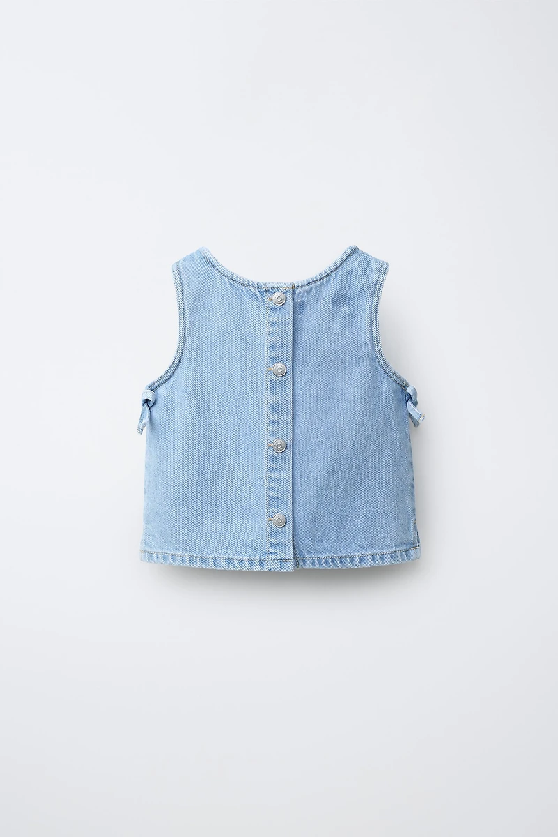 BOW DENIM TOP