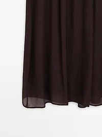 Flowing midi dress with gathered detail