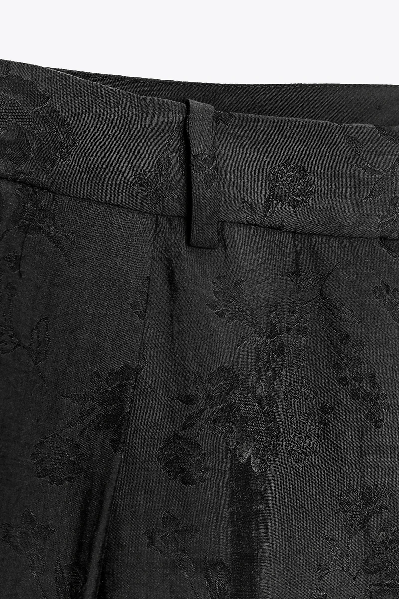 ZW COLLECTION FLORAL JACQUARD PANTS