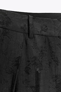 ZW COLLECTION FLORAL JACQUARD PANTS