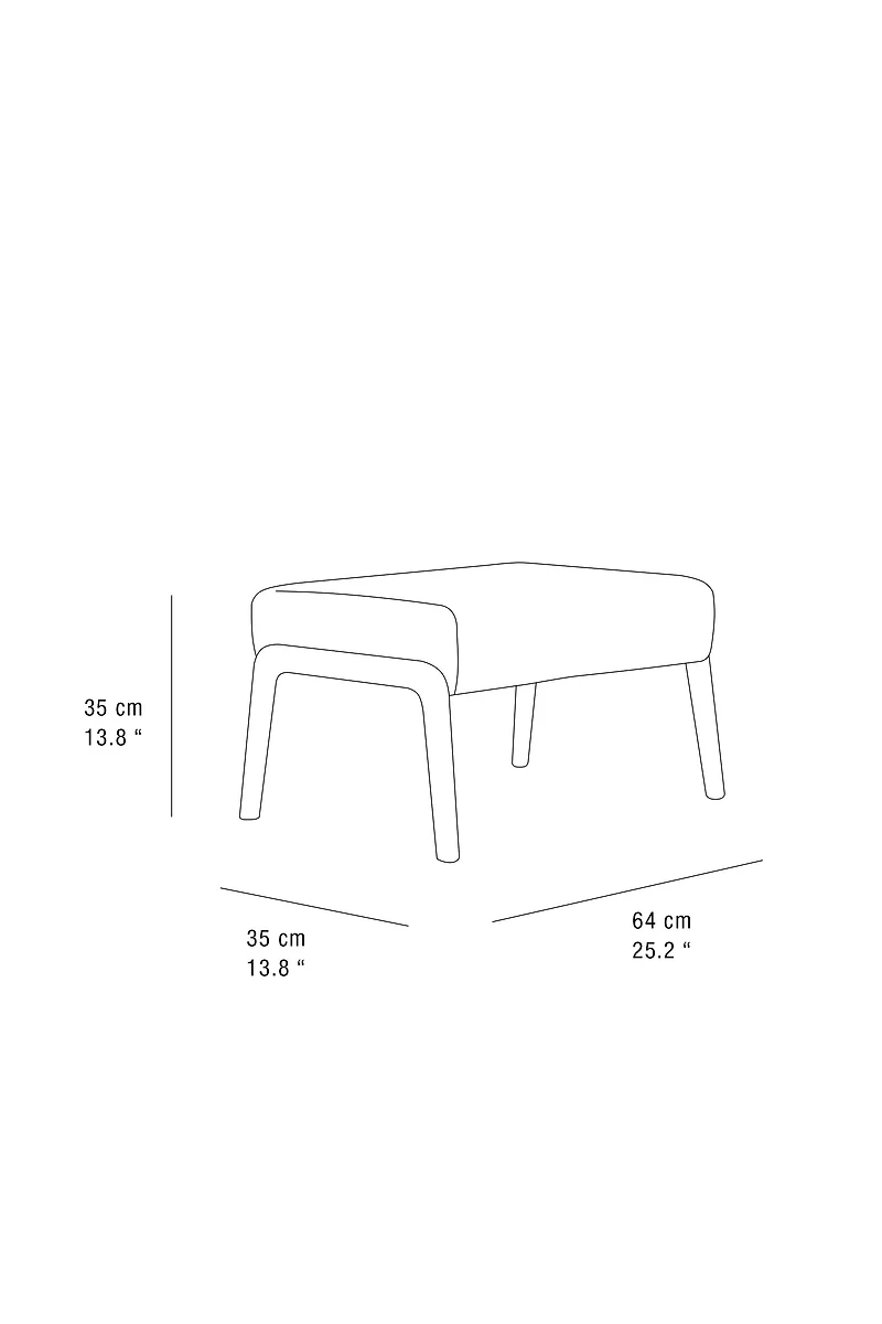 TABOURET REPOSE-PIEDS FRÊNE LIN