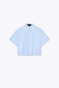 CHEMISE COURTE EN POPELINE