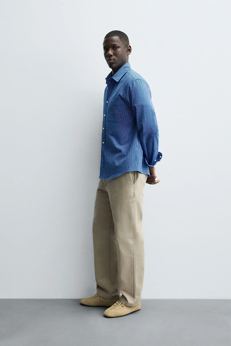 STRIPED WASHED SHIRT