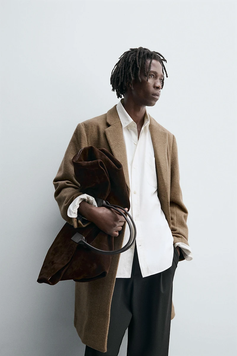 REGULAR FIT WOOL BLEND COAT