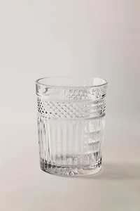 RAISED DESIGN GLASS TUMBLER