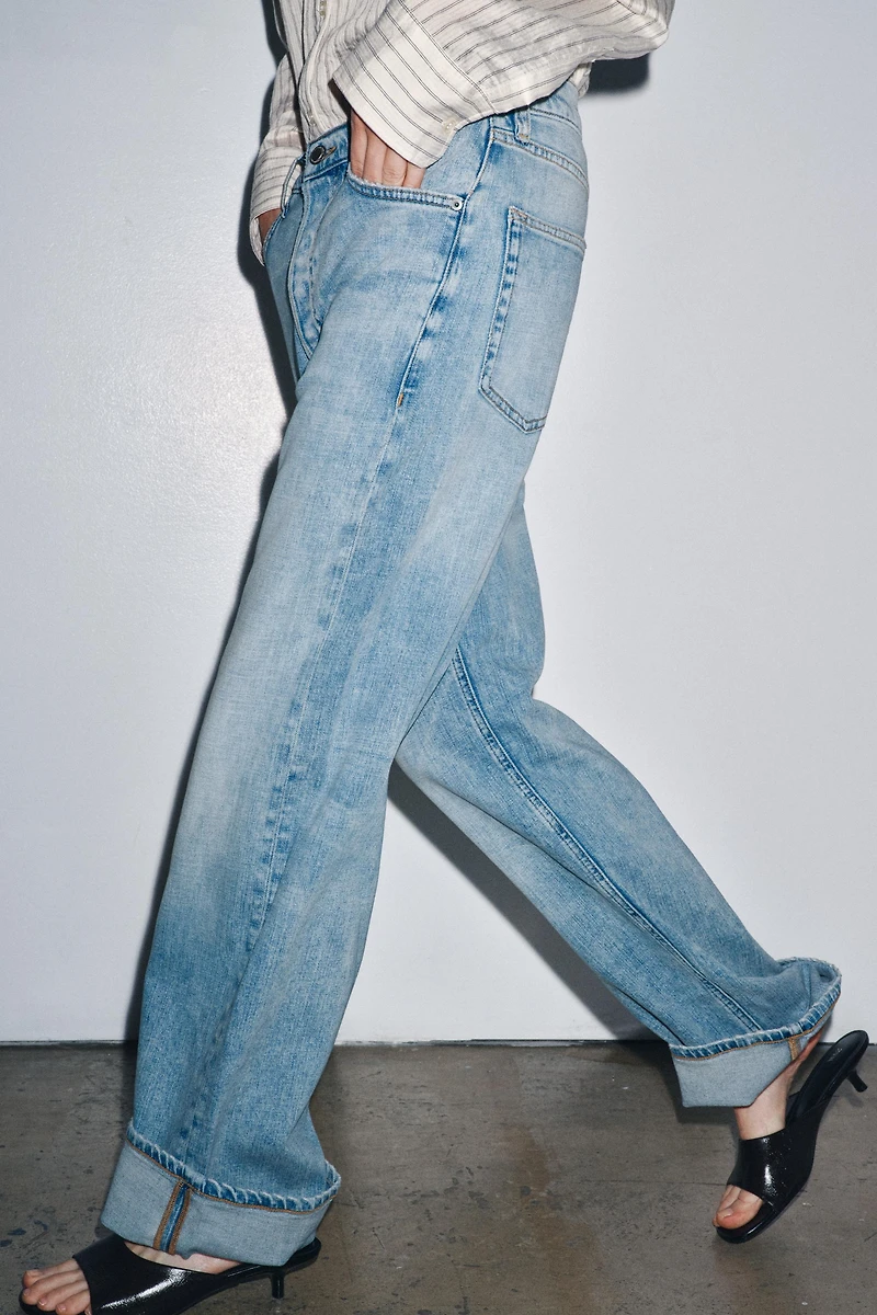 ZW COLLECTION LOW-RISE BAGGY JEANS