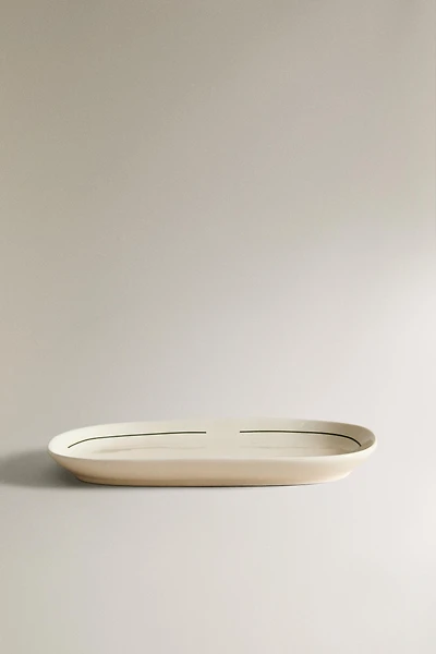 STONEWARE COFFEE SHOP SERVING DISH