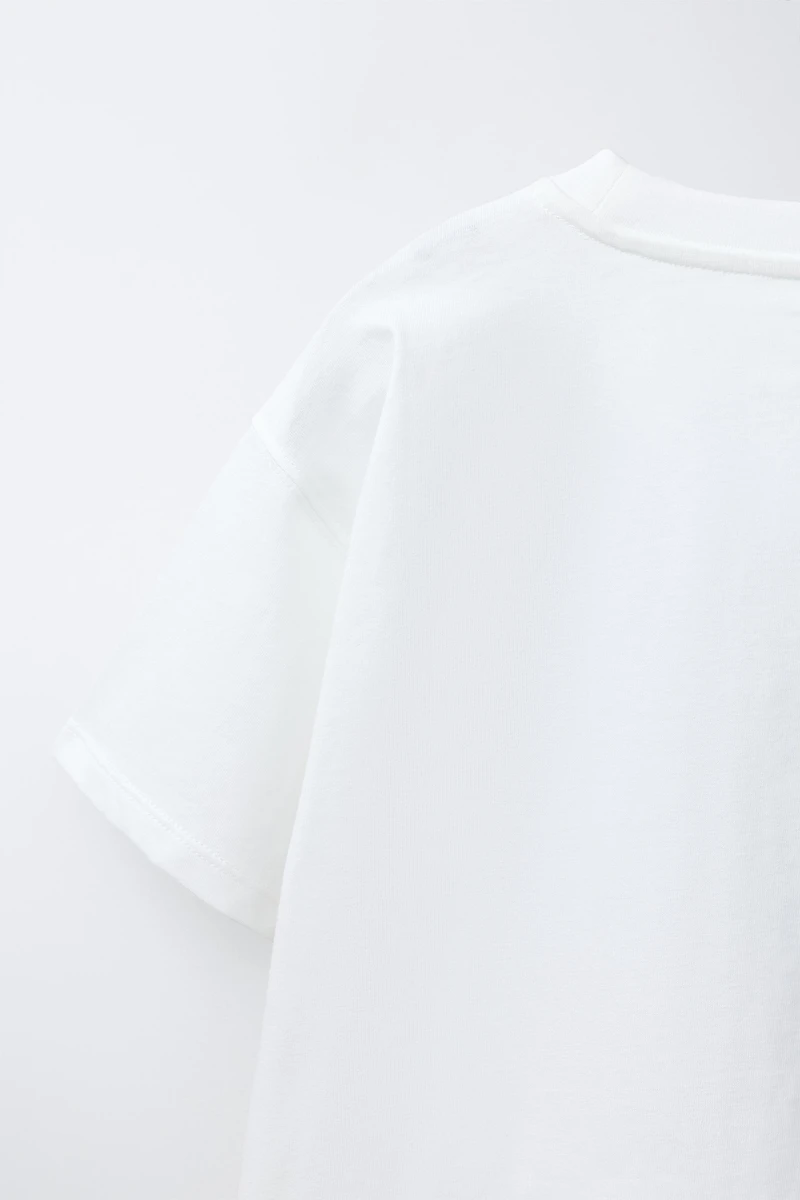 EMBROIDERED CORD PRINT T-SHIRT