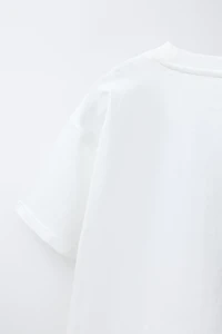 EMBROIDERED CORD PRINT T-SHIRT