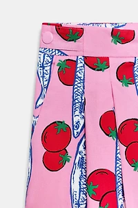 PRINTED PLEATED SHORTS