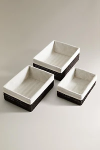 RECTANGULAR FABRIC INTERIOR BASKET