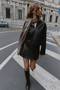 FAUX LEATHER JACKET