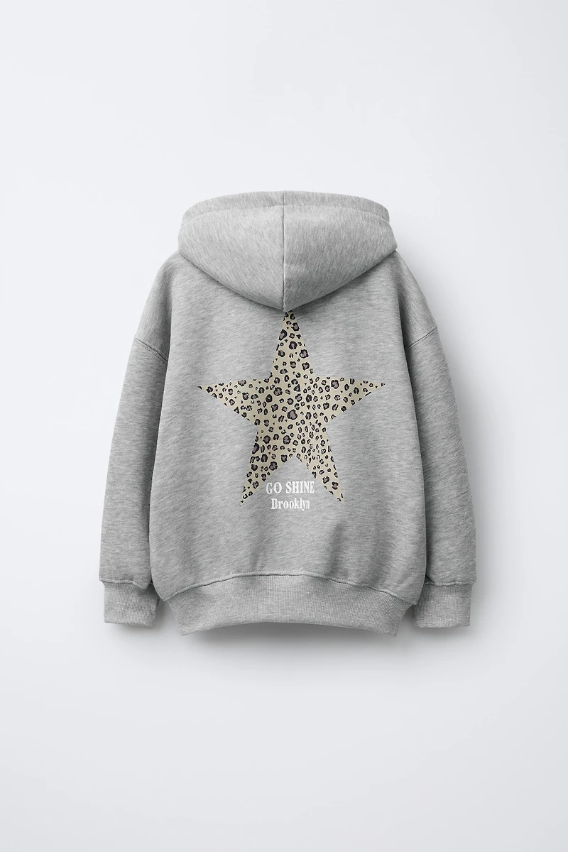 SWEAT À CAPUCHE ÉTOILE ANIMAL PRINT