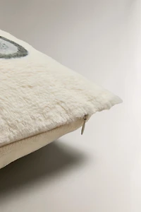 CHILDREN'S THROW PILLOW COVER WITH A RACING DOG