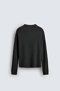AARON LEVINE X ZARA WAFFLE TEXTURE T-SHIRT
