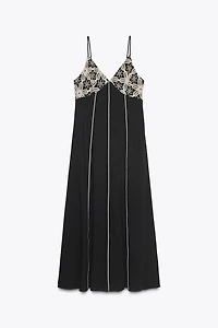 EMBROIDERED MIDI DRESS
