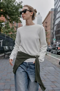 WAFFLE KNIT LABEL T-SHIRT