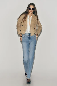 100% LEATHER SHORT TRENCH COAT