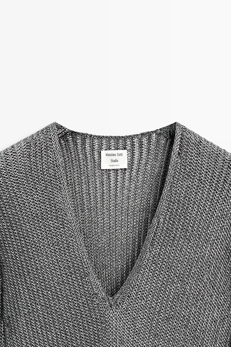 Long metallic knit dress - STUDIO