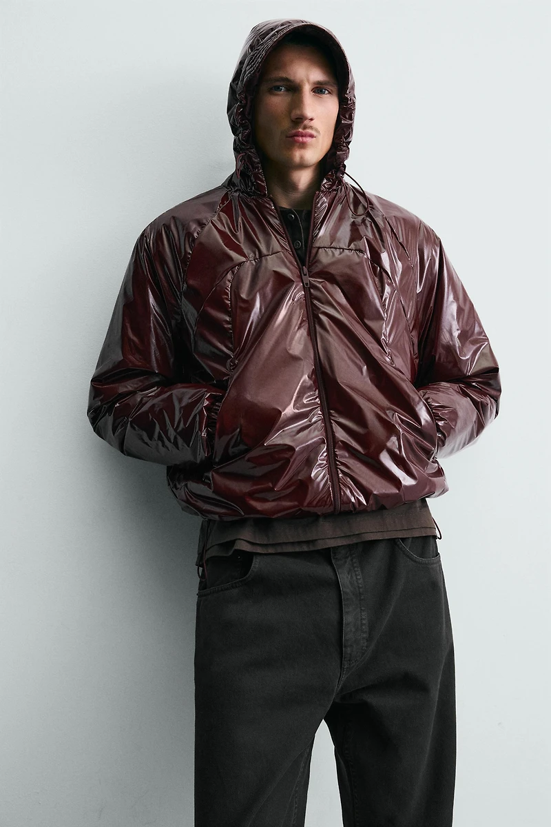 SHINY WATER REPELLENT PUFFER JACKET